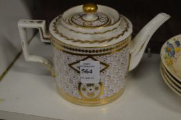 A porcelain teapot.