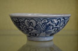 A Chinese blue and white bowl.