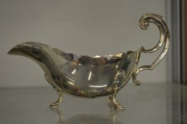 A silver sauceboat.