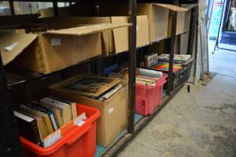 A large quantity of books.