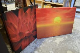 A pair of modern pictures.