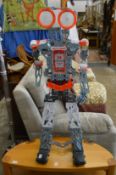 A large modern plastic Meccano robot.