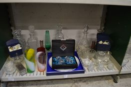 Decorative and household glassware to include decanters etc.