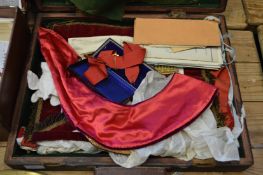 A case containing Masonic regalia.