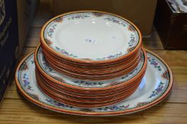 A quantity of old dinner plates etc.