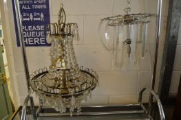 Two part chandeliers.