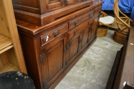 An oak sideboard.