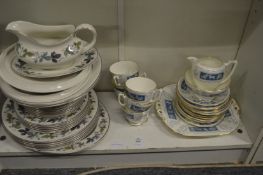 A quantity of Royal Doulton Burgundy pattern china and Coalport Revelry china.