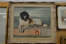 A study of a dog, oil on canvas.