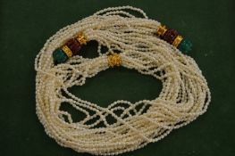 A seed pearl necklace.