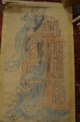 A Chinese scroll painting.
