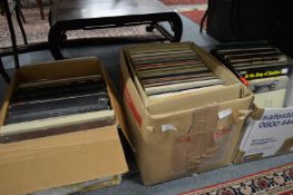 A quantity of LP records, mostly classical.