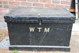 An old carpenter's trunk.