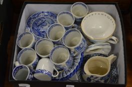 Spode Italian pattern coffee cups and saucers and other china.