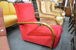 An Art Deco armchair.
