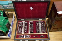 Optician's lenses, cased.