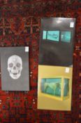 In the manner of Damien Hirst, Crystal Skull colour print and two associated catalogues.