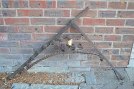 A wrought iron inglenook pot hook.