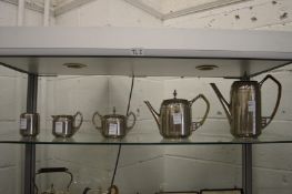 An Art Deco five-piece tea service.