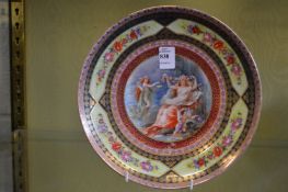 A decorative Vienna plate (AF).