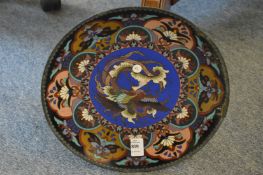 A Japanese cloisonne dish.