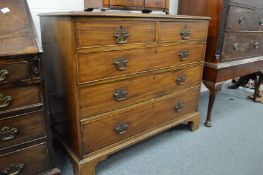 A George III mahogany chest of drawers.
