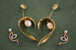 Various earrings etc.