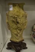 A Chinese carved soapstone vase.