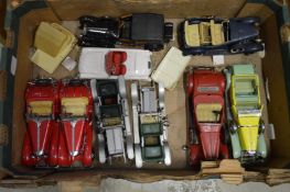A quantity of model cars.