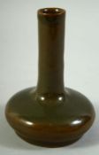 A CHINESE OLIVE GREEN GLAZE VASE, with impressed mark to base, 13.5cm high.