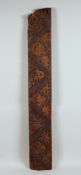 A RARE 14TH/15TH CENTURY MARINID CARVED WOODEN PANEL, possibly Spain or Morocco, 106cm long.