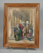 CIRCLE OF PREZIOSI; OTTOMAN LADIES, watercolour on paper, framed and glazed, image 34cm x 25.5cm.