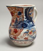 A VERY RARE Wm. REID SPARROW BEAK JUG painted in imari palette in blue, red and gold.