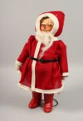 A SHOP DUMMY, 1930'S FATHER CHRISTMAS. 18ins long.