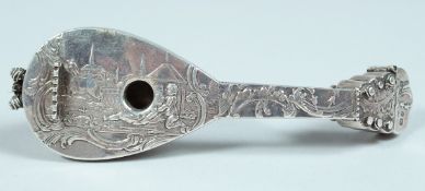 A CONTINENTAL SILVER MANDOLIN. 4ins long.