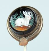 A VICTORIAN RABBIT STICK PIN