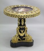 A VERY GOOD FRENCH SEVRES MANNER GILT CENTRE TABLE the top with a large portrait porcelain panel and