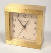 A SMALL TIFFANY STYLE CLOCK. 3.5ins high.