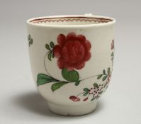 A JOHN OR JANE PENNINGTON FAMILLE ROSE COFFEE CUP.