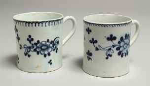 A JOHN PENNINGTON LIVERPOOL COFFEE CAN of rare waisted shape and another John Pennington straight