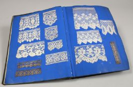 AN ALBUM OF LACE SAMPLES
