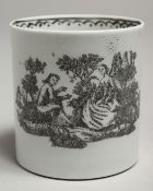 A CHAFFERS LIVERPOOL COFFEE CAN printed with the Rock Garden pattern by Sadler.