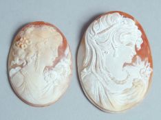 TWO GOOD OVAL CAMEOS