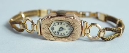 A LADIES EDWARDIAN WRISTWATCH in original box.