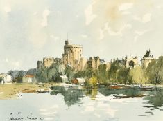 Edward Wesson (1910-1983) British, A view of Windsor Castle, watercolour, signed, 10