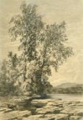 Martin Snape (1852-1930) Souvenir of the Wye, pastel, signed and inscribed, 20
