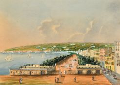 A.I. Mahon (19th Century) Italian. 'Villa Reeale', watercolour, signed and inscribed, 7.25