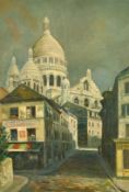 Georges Michel, a Montmartre Street scene, oil on canvas, signed, 21.5
