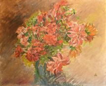 Early 20th Century French School, a still life of colourful flowers, oil on canvas, indistinctly