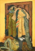 20th Century, The bedroom door, oil on board, 20